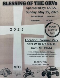 Event poster for Blessing of the ORVs, 2025.