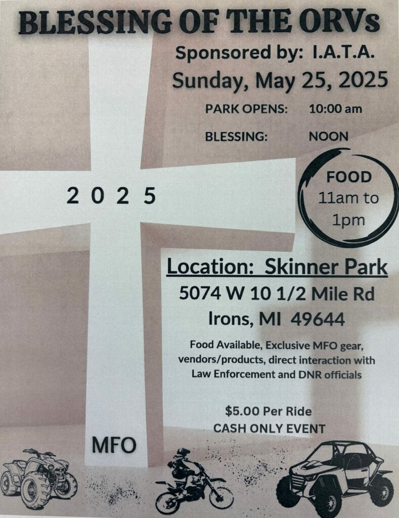 Event poster for Blessing of the ORVs, 2025.